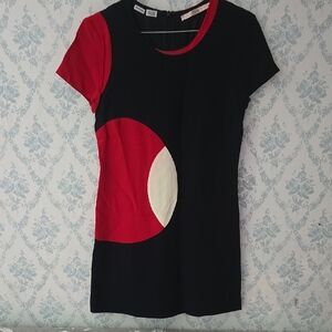 Red Valentino Colorblock Women's Dress - Red, Black, and White